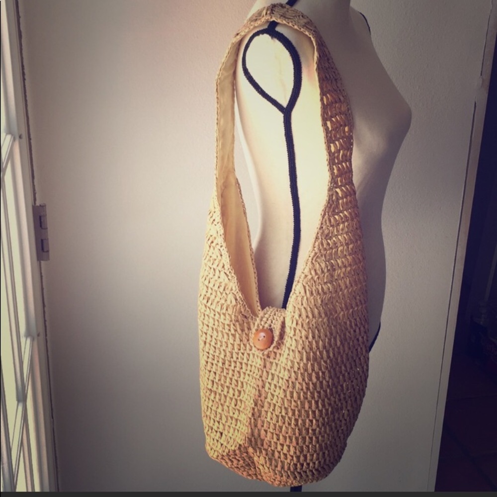 Straw Boho Shoulder Purse Bag Bucket